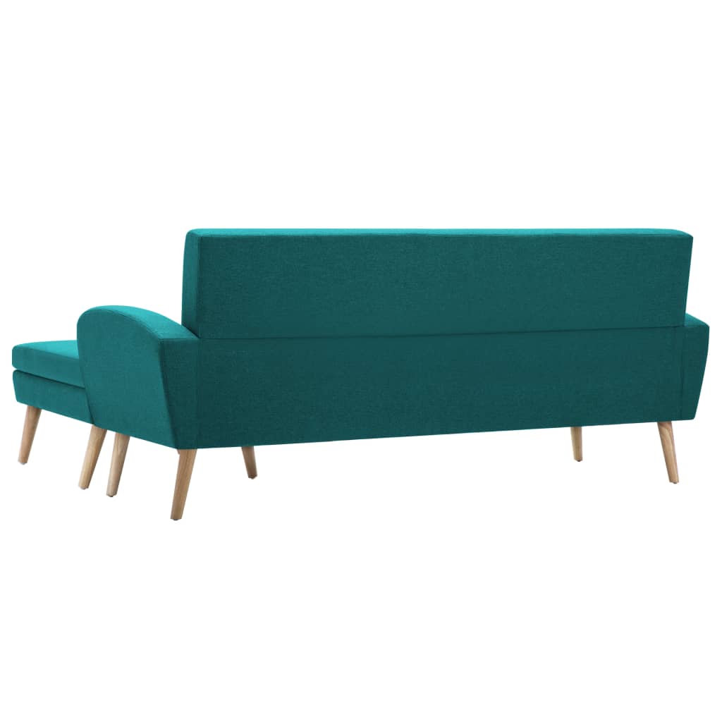 vidaXL L-formet sofa stofbetræk 186 x 136 x 79 cm grøn