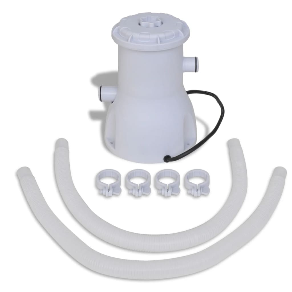 vidaXL filterpumpe til svømmebassin 3.028 l/t.