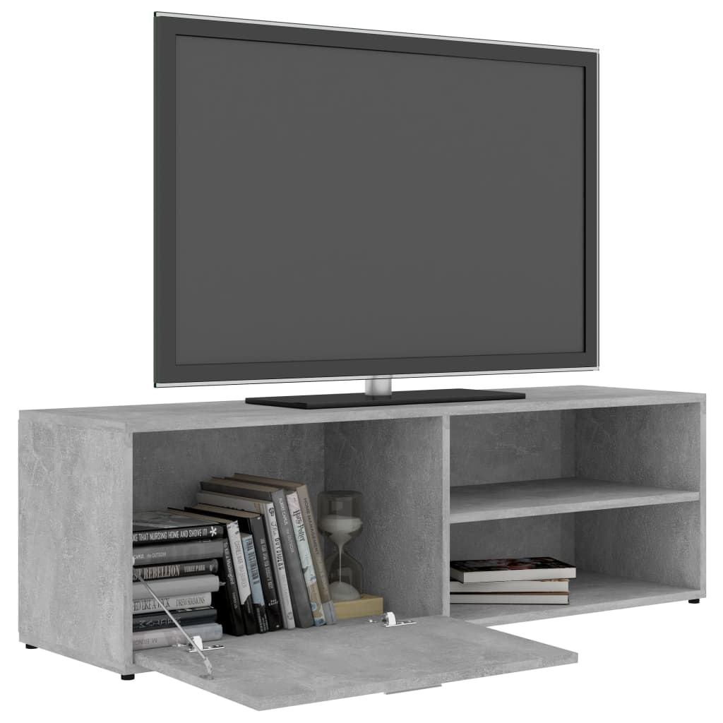 vidaXL tv-bord 120x34x37 cm konstrueret træ betongrå