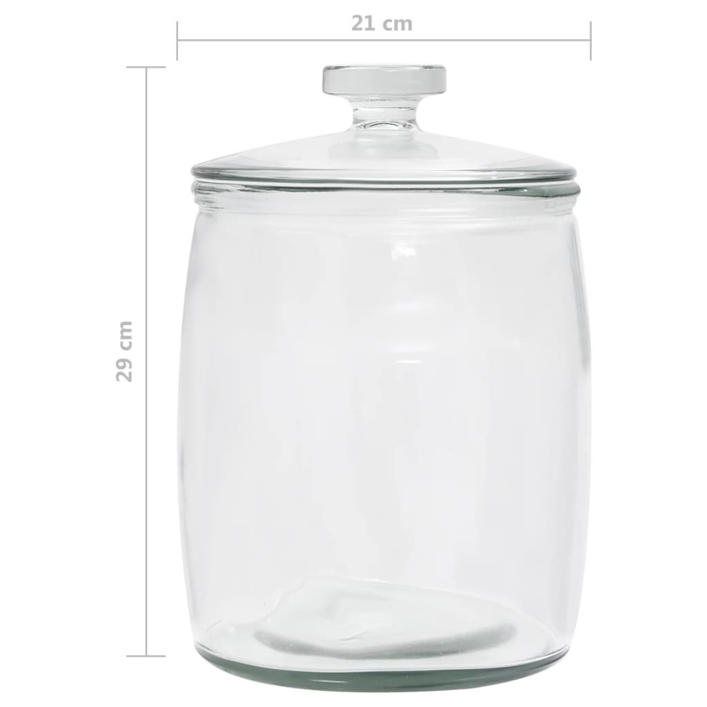 vidaXL opbevaringsglas med låg 4 stk. 8000 ml