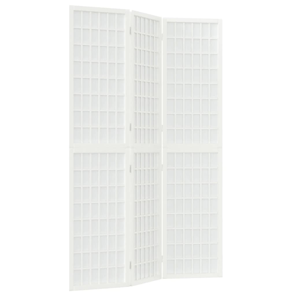 vidaXL 3-panels rumdeler 120x170 cm foldbar japansk stil hvid