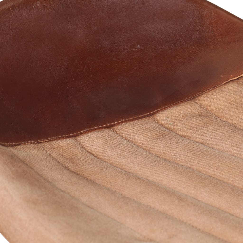 vidaXL barstole 4 stk. ægte skind brun