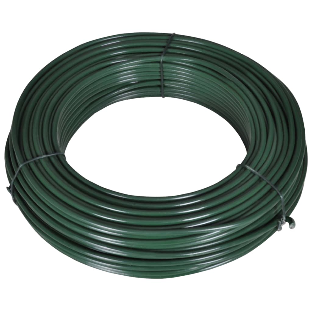 vidaXL hegnstråd 80 m 2,1/3,1 mm stål grøn
