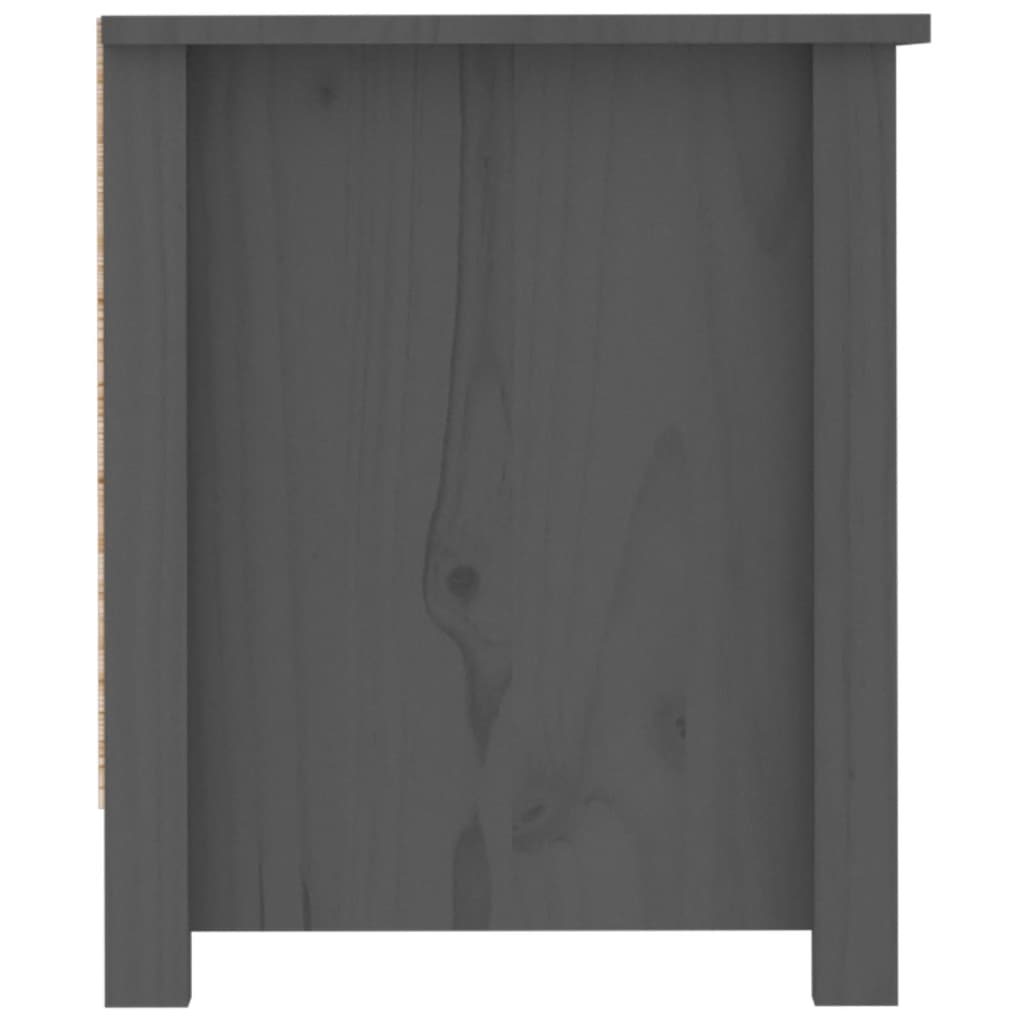 vidaXL skoreol 110x38x45,5 cm massivt fyrretræ grå
