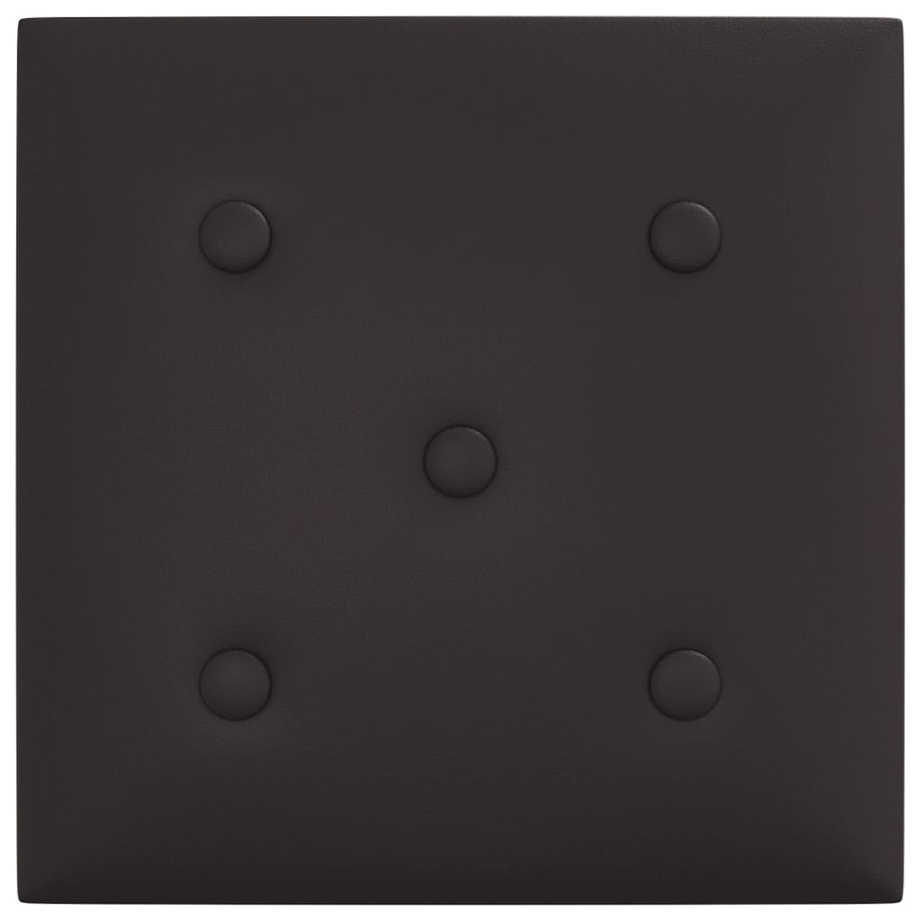 vidaXL vægpaneler 12 stk. 30x30 cm 1,08 m² kunstlæder sort