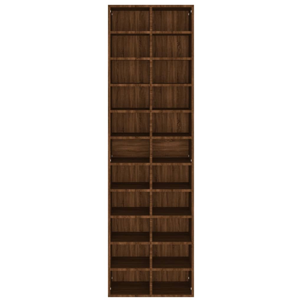 vidaXL skoreol 54x34x183 cm konstrueret træ brun egetræsfarve