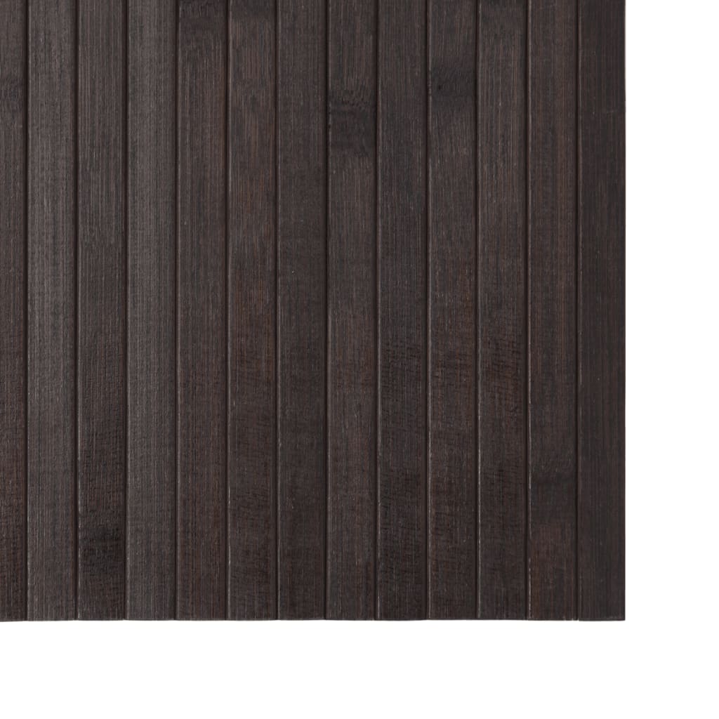 vidaXL gulvtæppe 70x200 cm rektangulær bambus mørkebrun