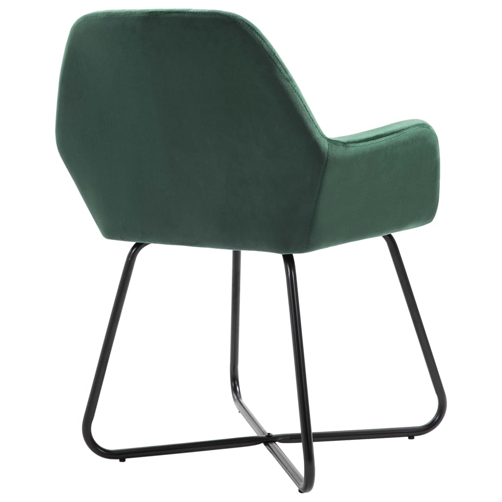 vidaXL spisebordsstole 6 stk. fløjl grøn