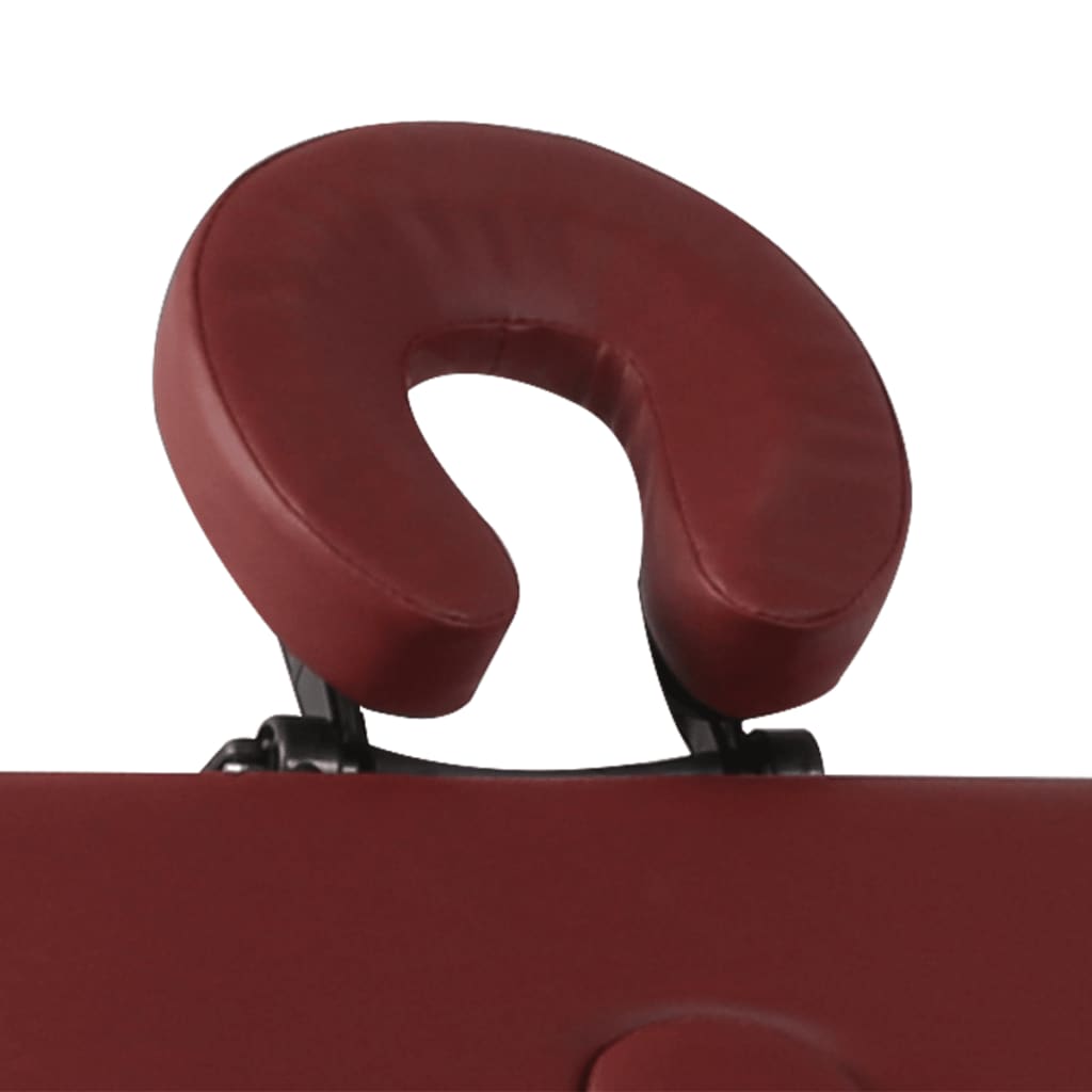 vidaXL sammenfoldeligt massagebord med aluminiumsstel 4 zoner rød