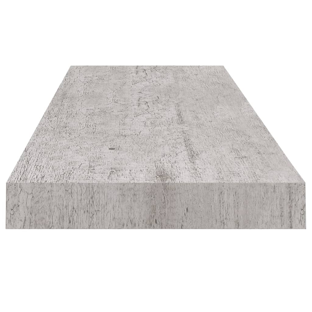 vidaXL væghylder 4 stk. 80x23,5x3,8 cm MDF betongrå