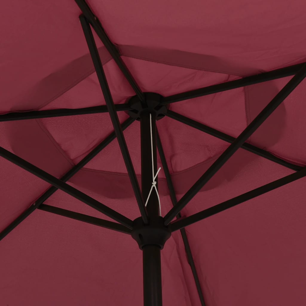 vidaXL parasol 200x224 cm aluminium bordeaux