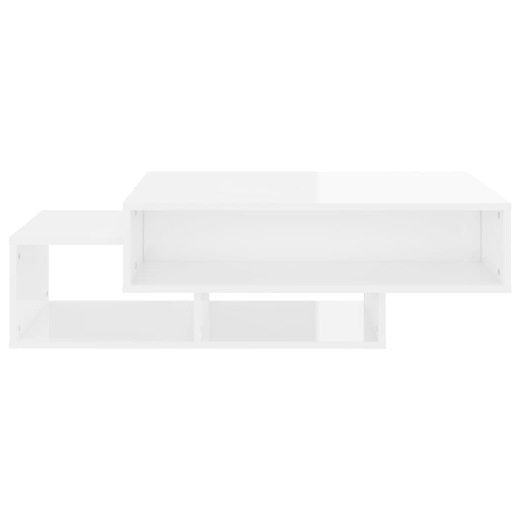 vidaXL sofabord 105x55x32 cm spånplade hvid højglans