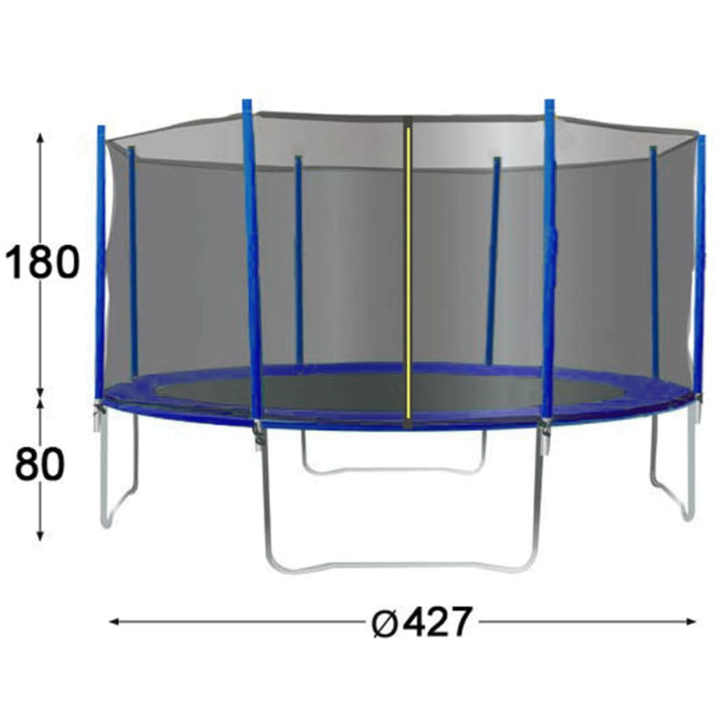 TRIGANO trampolin med sikkerhedsnet 427 cm J-JOU079