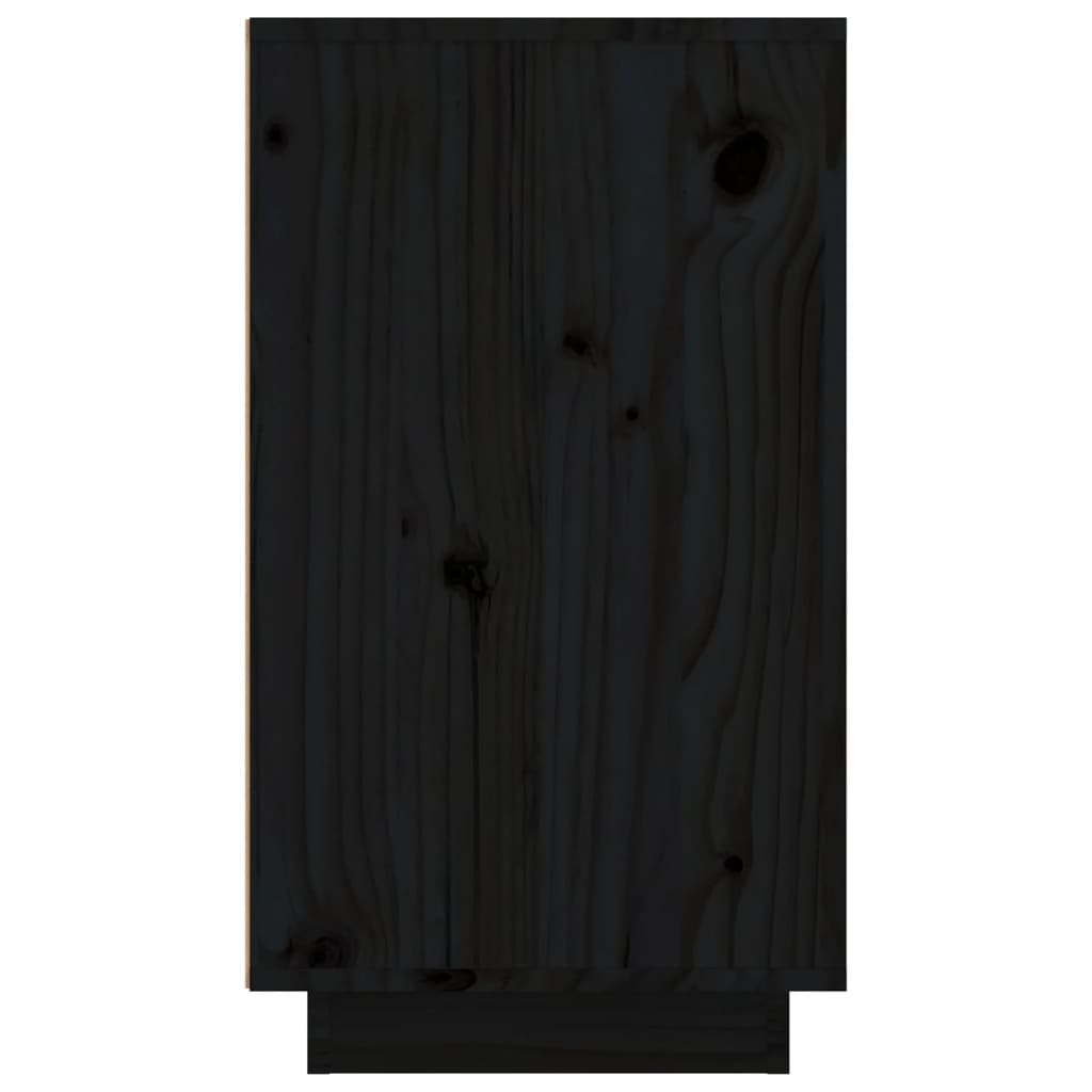 vidaXL Vinskab 23x34x61 cm massivt fyrretræ sort