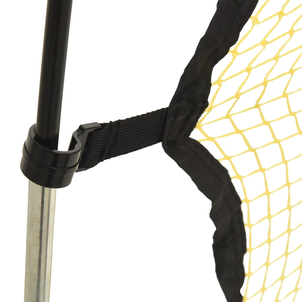 vidaXL fodbold-rebounder 183x85x120 cm polyester sort og gul