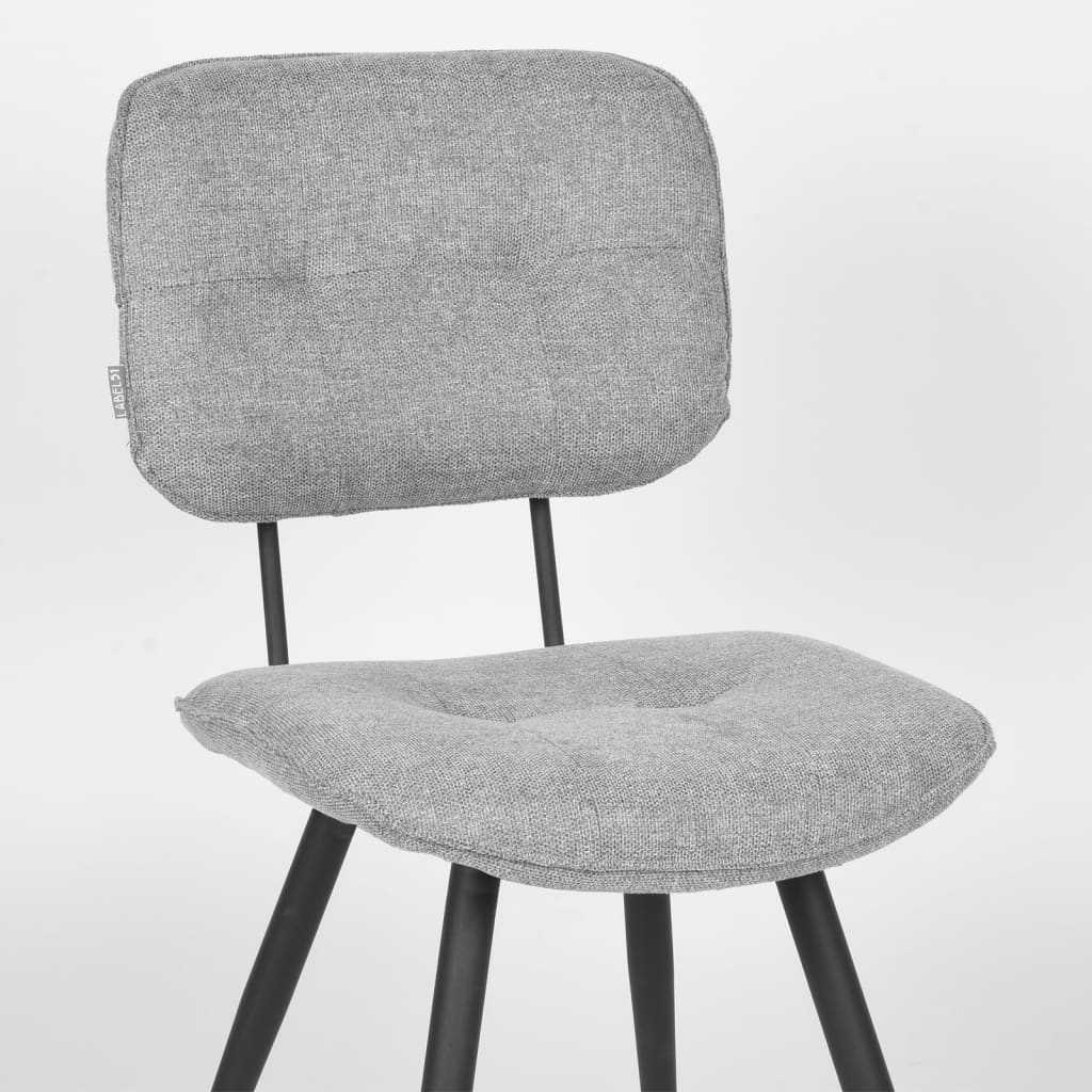 LABEL51 spisebordsstole 2 stk. Lux 49x60x87 cm zinkgrå