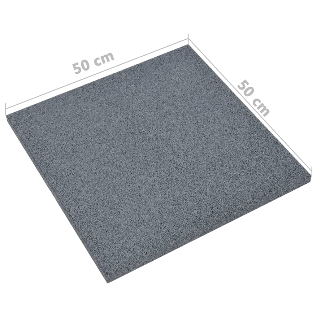 vidaXL faldfliser 6 stk. 50x50x3 cm gummi grå