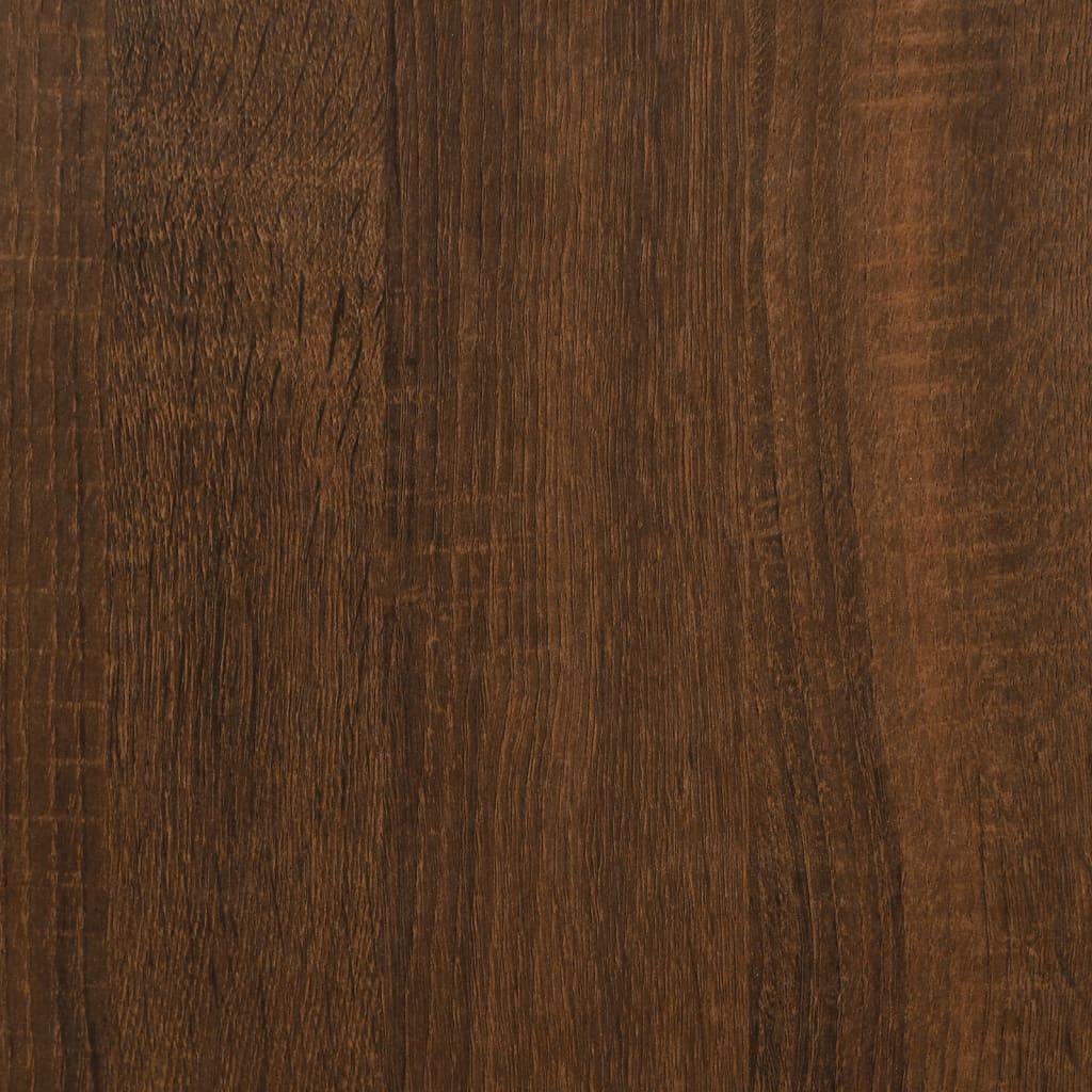 vidaXL skobænk 42x42x45 cm konstrueret træ brun egetræsfarve