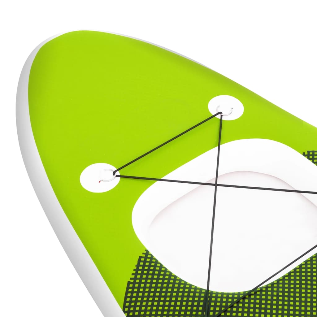 vidaXL oppusteligt paddleboardsæt 360x81x10 cm grøn
