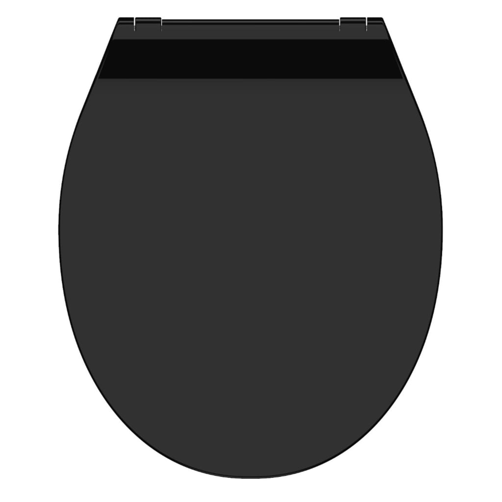 SCHÜTTE toiletsæde SLIM BLACK duroplast