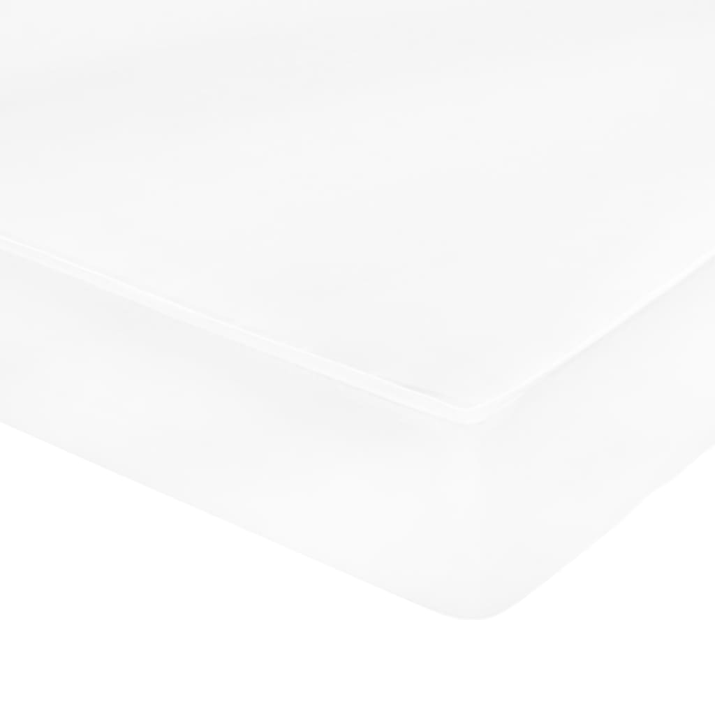 vidaXL daybed med madras og USB 90x200 cm stof cremefarvet