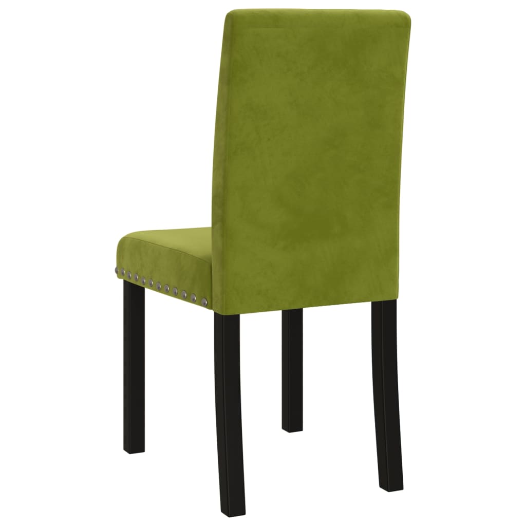 vidaXL spisebordsstole 6 stk. fløjl lysegrøn