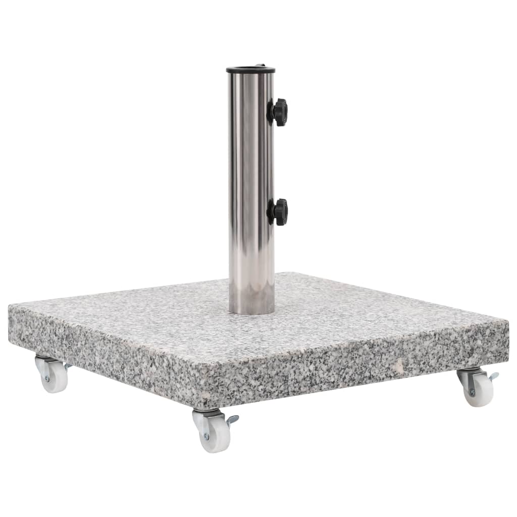 vidaXL parasolfod 30 kg granit firkantet grå