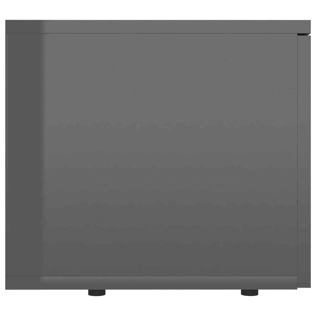 vidaXL tv-skab 80x34x30 cm spånplade grå højglans