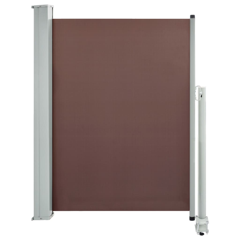 vidaXL sammenrullelig sidemarkise til terrassen 100 x 300 cm brun