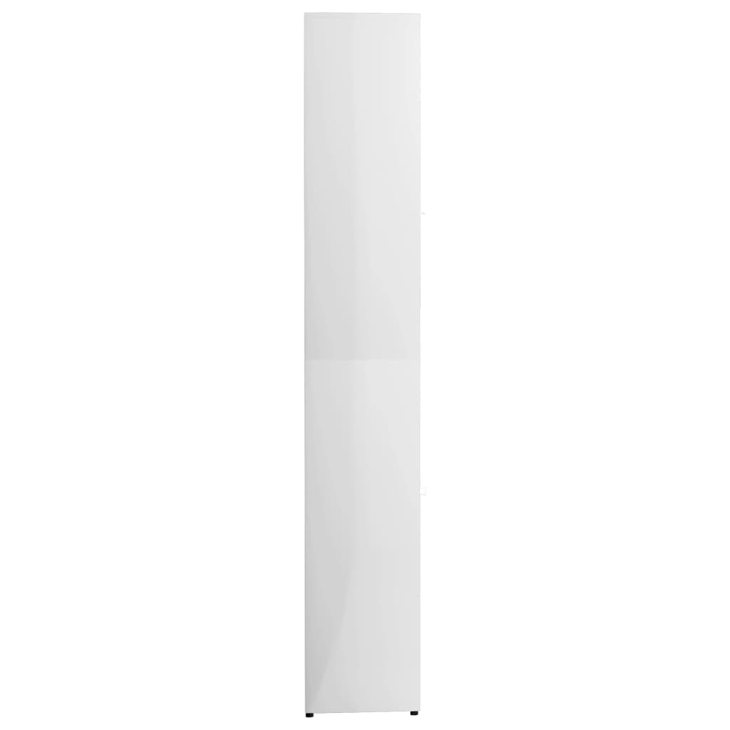 vidaXL badeværelsesskab 30x30x183,5 cm spånplade hvid højglans