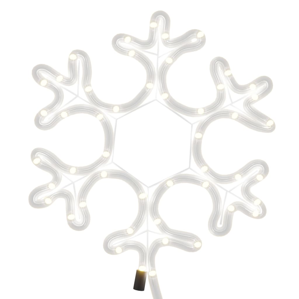 vidaXL snefnug 2 stk. 27x27 cm med LED-lys varmt hvidt lys