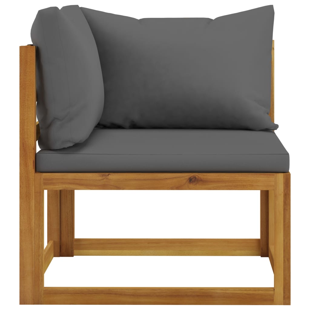 3057612 vidaXL 6 Piece Garden Lounge Set with Cushion Solid Acacia Wood (311852+311856+311858)