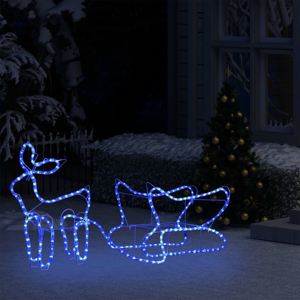 vidaXL rensdyr og kane udendørs juledekoration 252 LED'er