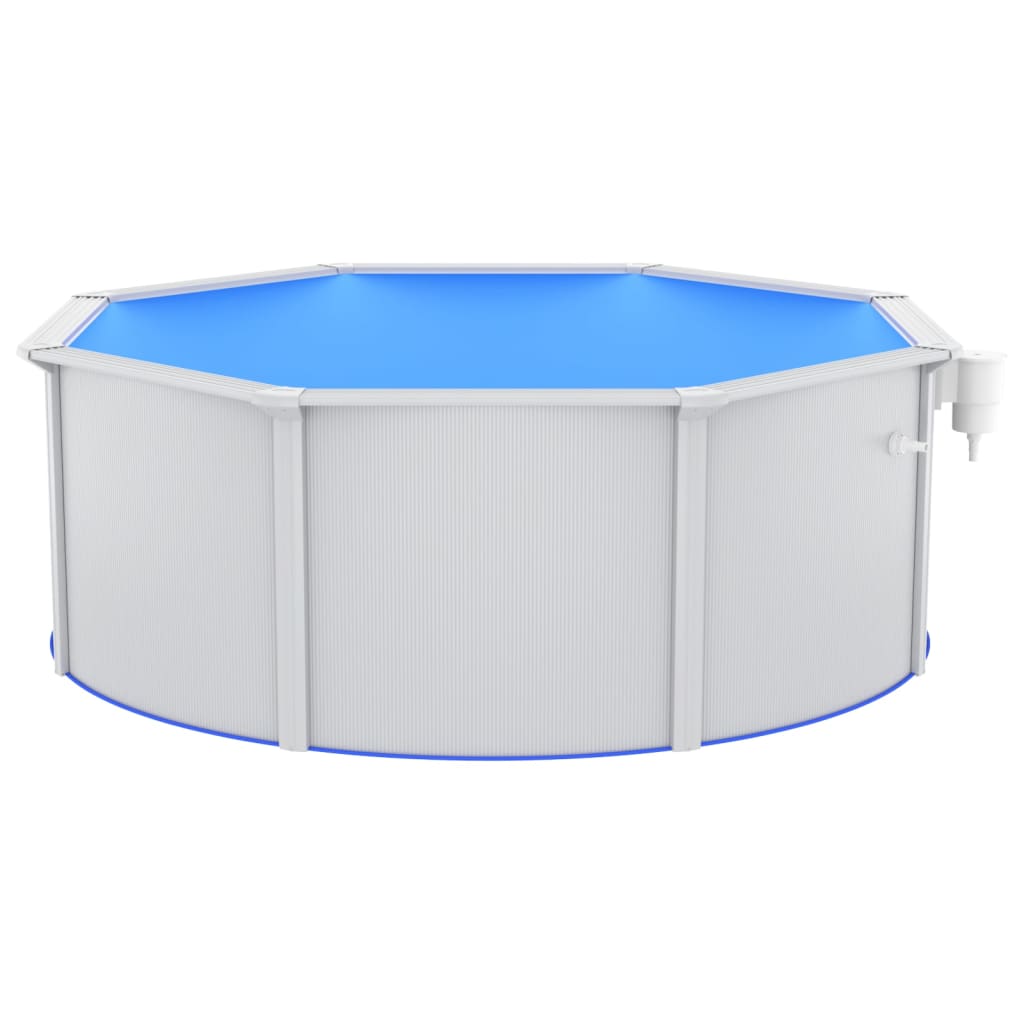 vidaXL swimmingpool med sandfilterpumpe og poolstige 360x120 cm