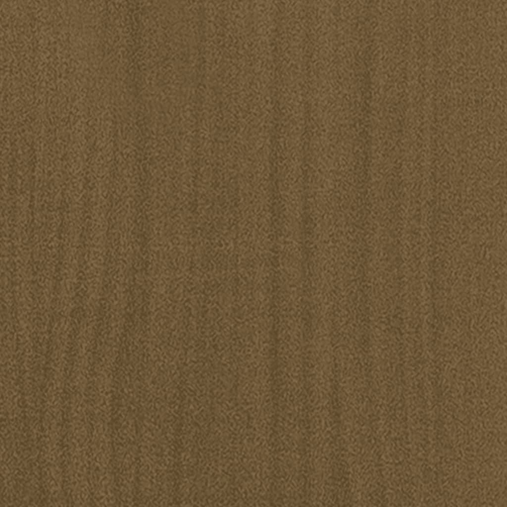 vidaXL bogreol med 2 hylder 60x30x70 cm massivt fyrretræ gyldenbrun