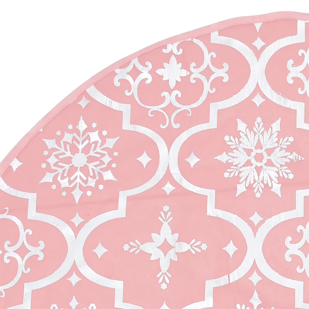 vidaXL luksuriøs skjuler til juletræsfod med julesok 150 cm stof pink