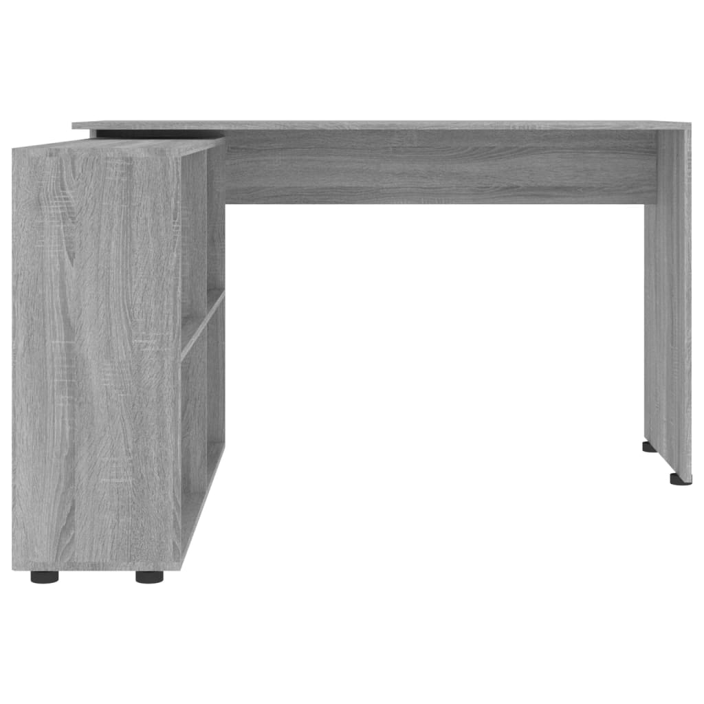 vidaXL hjørneskrivebord konstrueret træ grå sonoma-eg