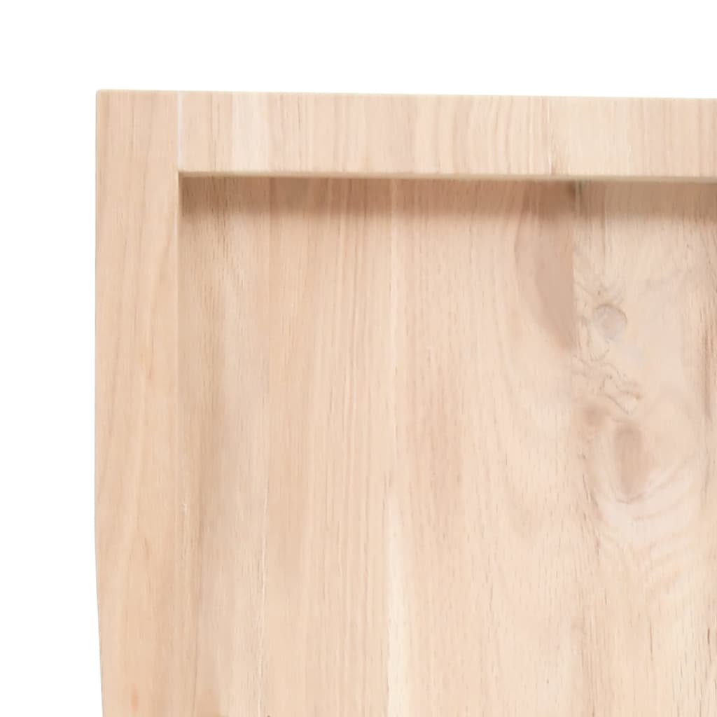vidaXL bordplade til badeværelse 180x40x(2-4)cm massivt træ ubehandlet