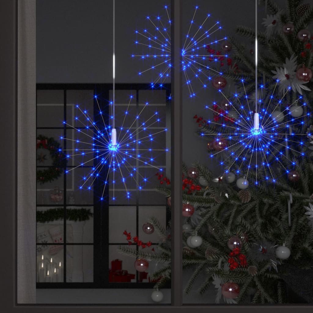 vidaXL udendørslys fyrværkeridesign 10 stk. 20 cm 1400 LED'er blå
