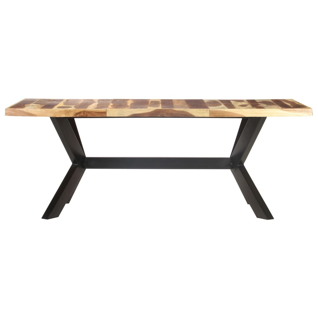 vidaXL spisebord 200x100x75 cm massivt træ med honningfarvet finish
