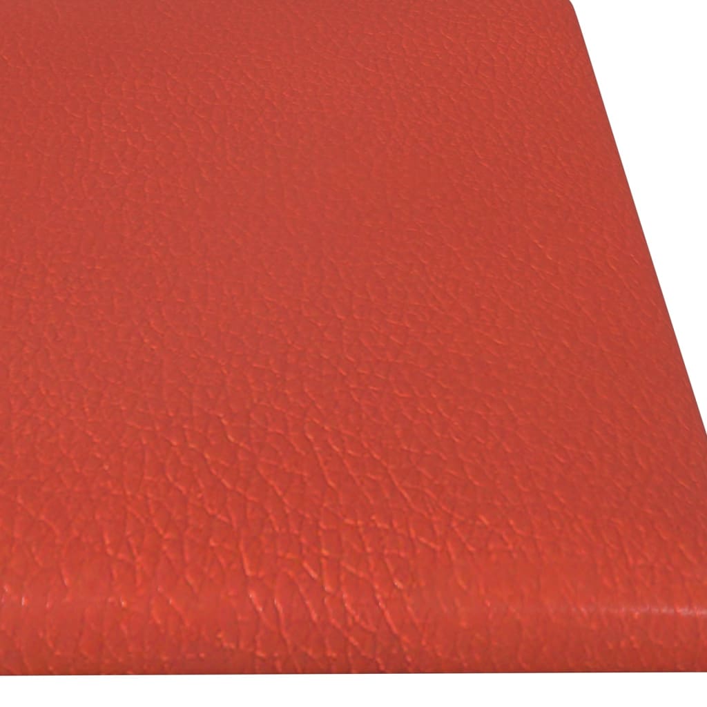 vidaXL vægpaneler 12 stk. 60x15 cm 1,08 m² kunstlæder rød
