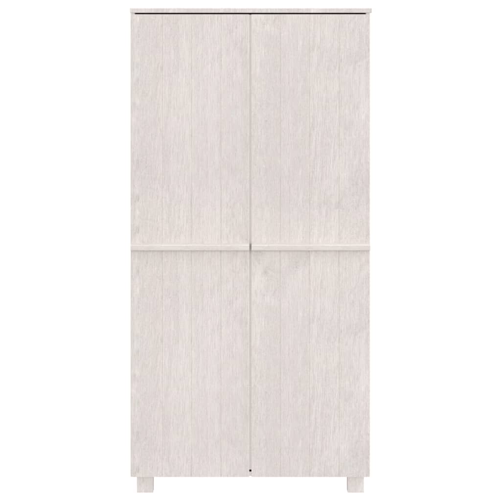 vidaXL klædeskab HAMAR 89x50x180 cm massivt fyrretræ hvid