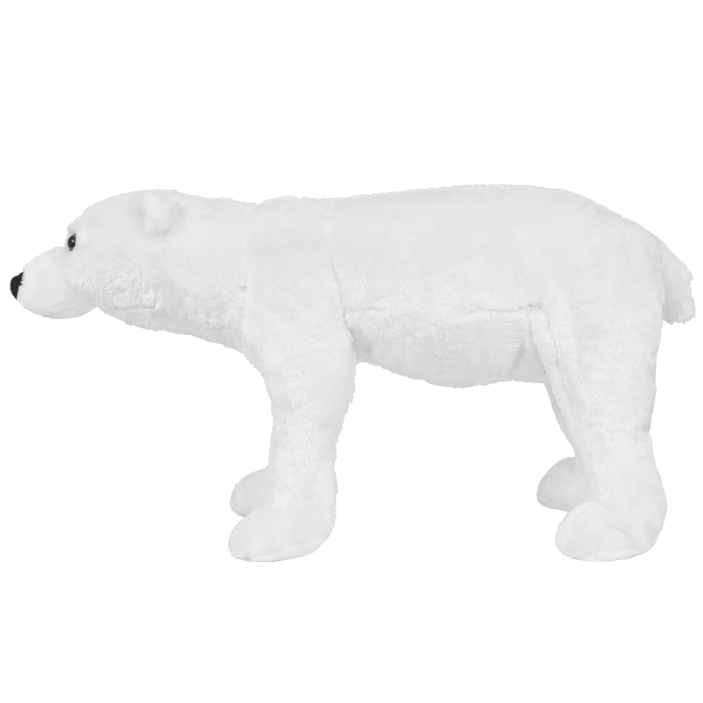 vidaXL stående tøjdyr isbjørn plysstof XXL hvid