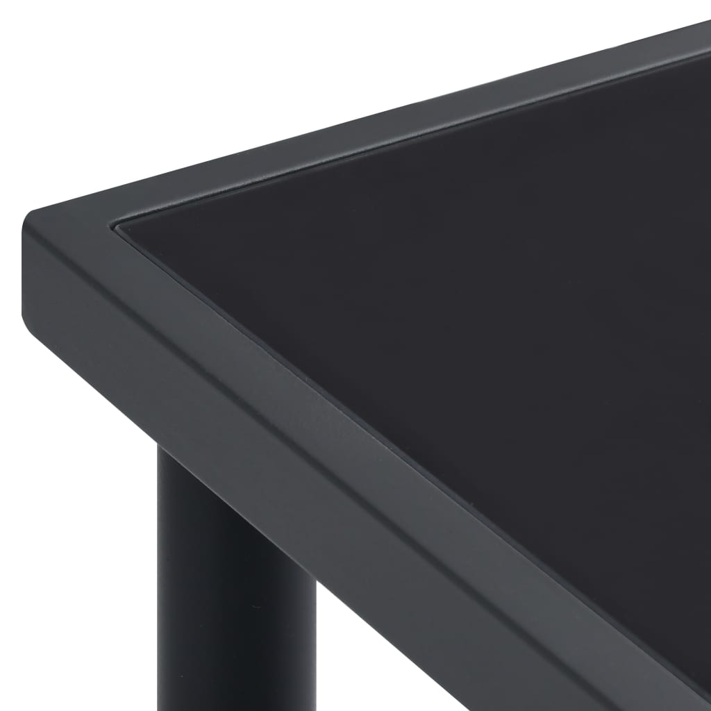 vidaXL udendørs spisebordssæt 7 dele stål antracitgrå