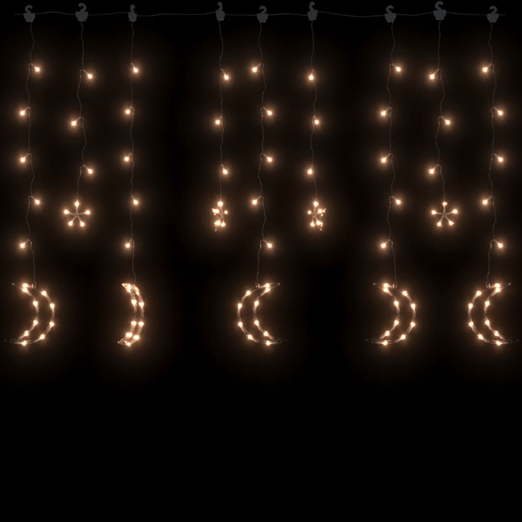 vidaXL fairy lights-lyskæder stjerne og måne 345 LED'er varm hvid