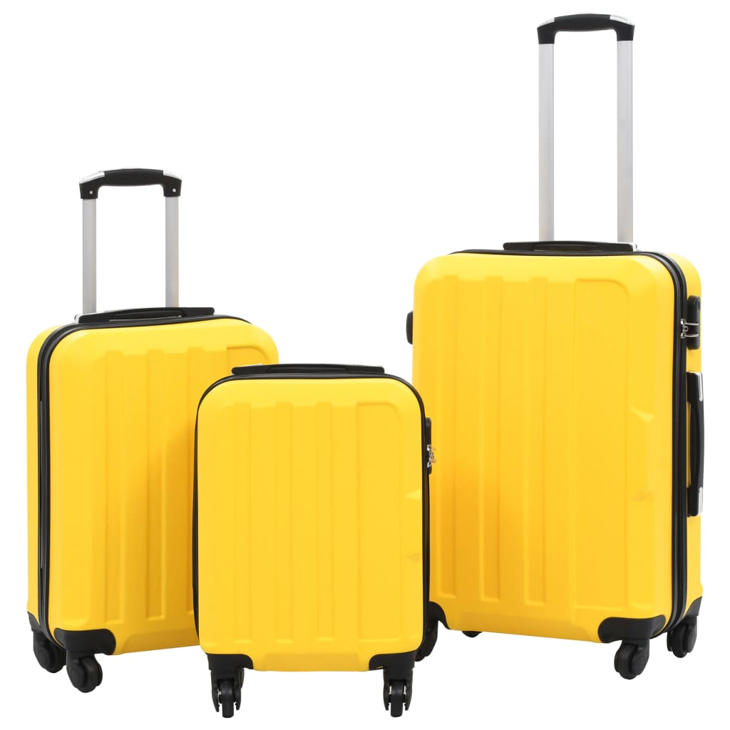 vidaXL kuffertsæt i 3 dele hardcase ABS gul