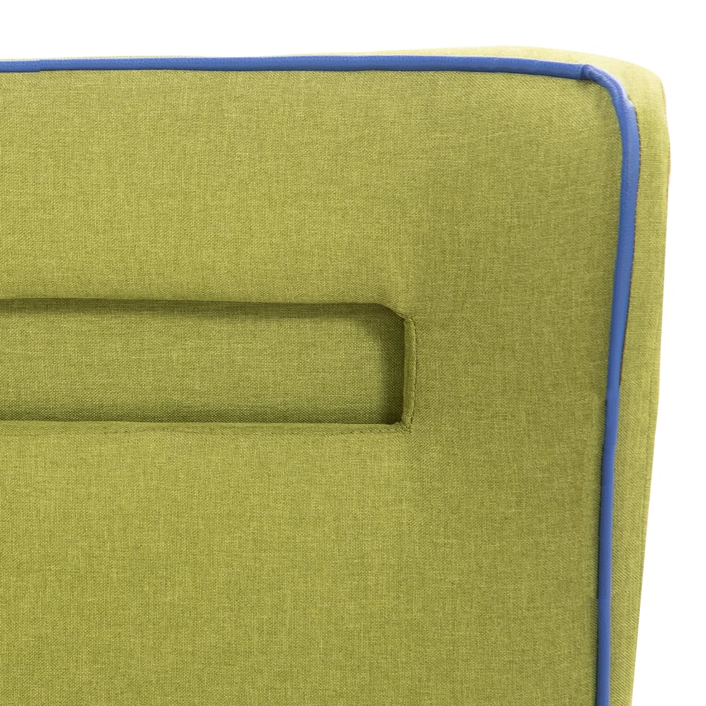 vidaXL seng med LED og madras i memoryskum 180 x 200 cm stof grøn