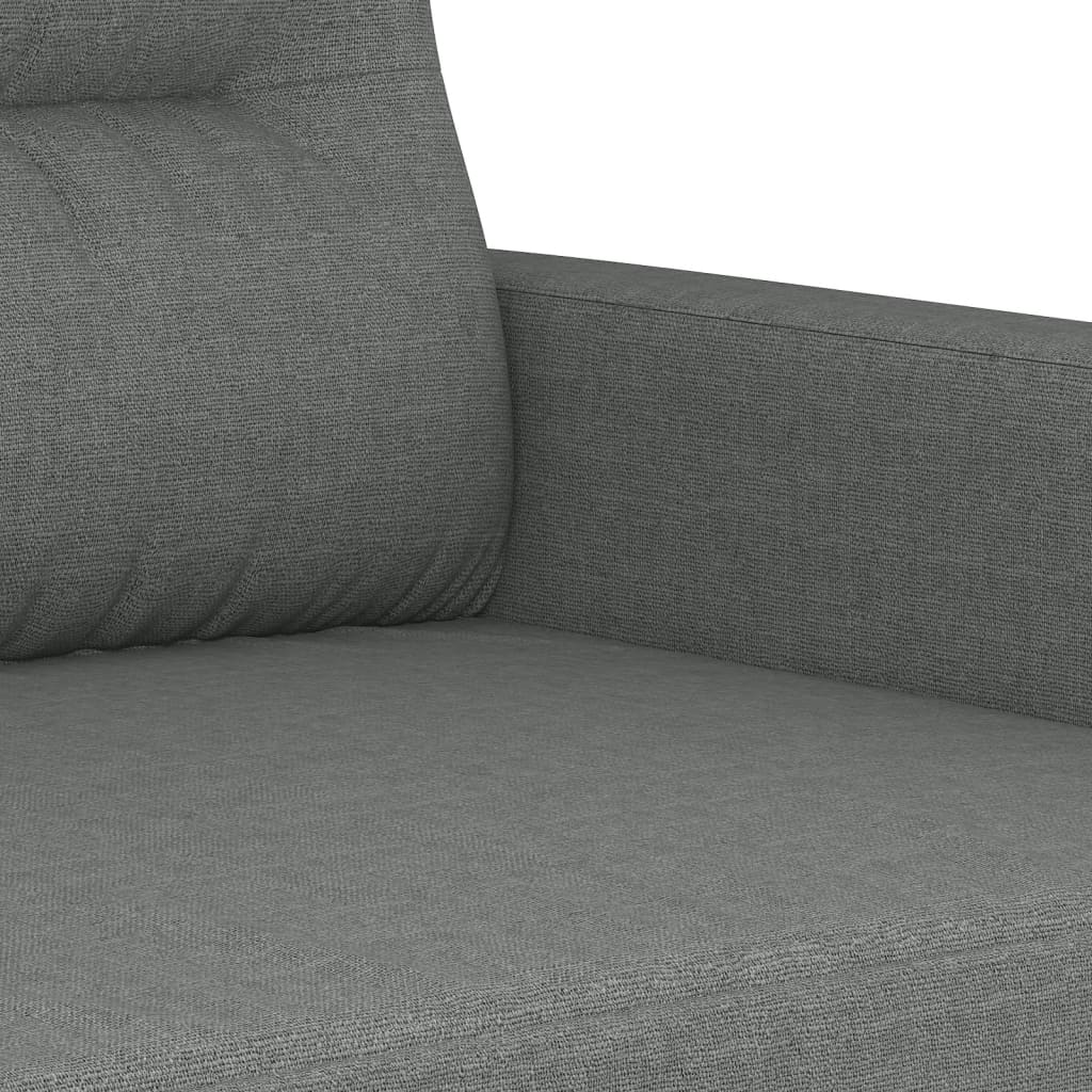 vidaXL sofasæt 3 dele med puder stof mørkegrå