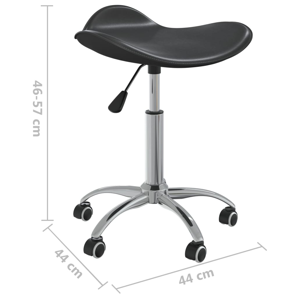 vidaXL drejelig spisebordsstol kunstlæder sort