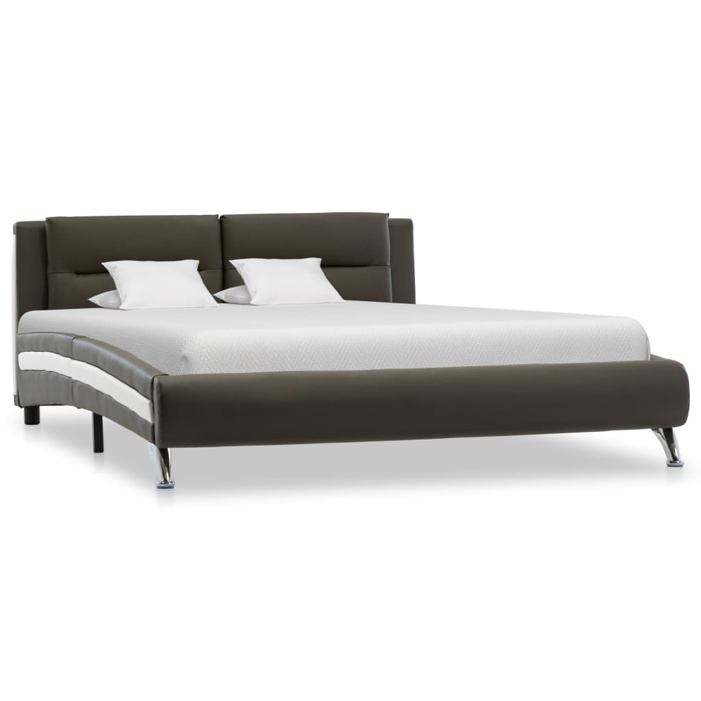 vidaXL sengestel 120x200 cm kunstlæder grå